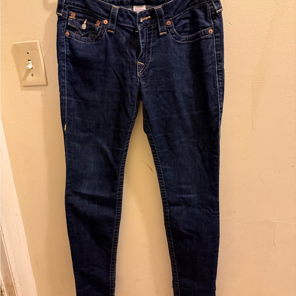 True Religion Women's Deep Indigo Skinny Jeans